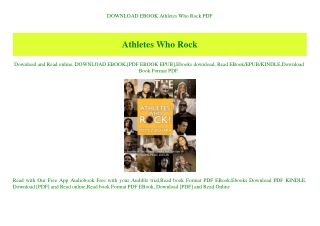 DOWNLOAD EBOOK Athletes Who Rock PDF