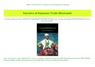 { PDF } Ebook Narrative of Sojourner Truth (Illustrated) Unlimited