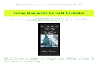 PDF [Download] Sailing Alone Around the World Illustrated eBook PDF