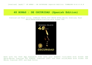 [Download] [epub]^^ 48 HORAS  DE OSCURIDAD (Spanish Edition) ^DOWNLOAD E.B.O.O.K.#