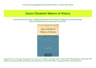 Free download [epub]$$ Queen Elizabeth Makers of History PDF eBook