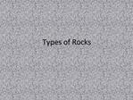 Types of Rocks