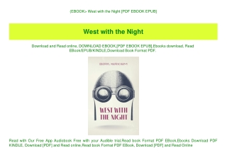 (EBOOK West with the Night [PDF EBOOK EPUB]