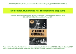 [READ PDF] EPUB My Brother  Muhammad Ali The Definitive Biography {PDF EBOOK EPUB KINDLE}