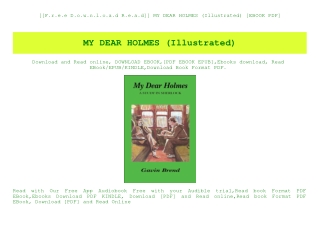 [[F.r.e.e D.o.w.n.l.o.a.d R.e.a.d]] MY DEAR HOLMES (Illustrated) [EBOOK PDF]