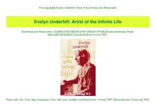 Free [epub]$$ Evelyn Underhill Artist of the Infinite Life (Ebook pdf)