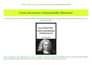 (P.D.F. FILE) Great Astronomers Edmond Halley Illustrated [PDF EBOOK EPUB]