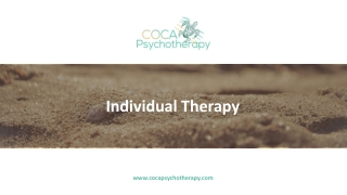Individual Therapy At COCA Psychotherapy