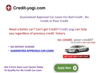 Guaranteed Car Loans Approval