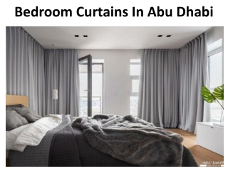 Bedroom Curtains In Abu Dhabi