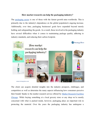 How market research can help the packaging industry