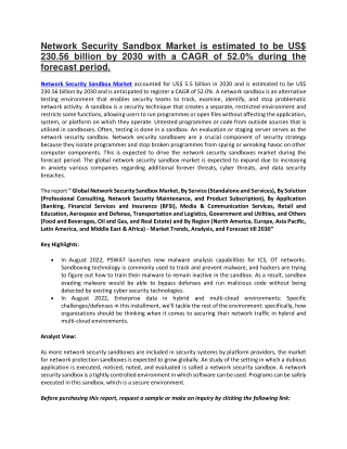 Network Security Sandbox Market