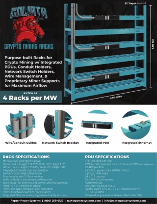 Goliath Crypto Mining Racks