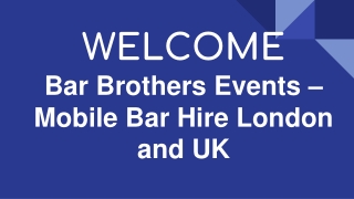 Best Mobile Bar Hire in Watford