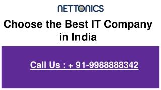 Choose the Best IT Company in India