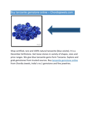 Buy tanzanite gemstone online