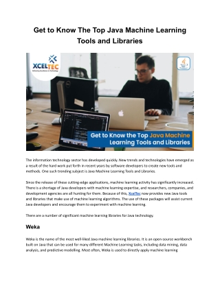 Get to Know The Top Java Machine Learning Tools and Libraries