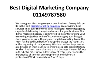 Best Digital Marketing Company 01149787580