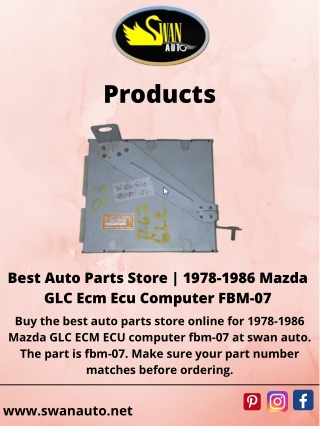 Best Auto Parts Store | 1978-1986 Mazda GLC Ecm Ecu Computer FBM-07