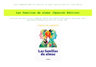 [PDF] DOWNLOAD READ Las familias de almas (Spanish Edition) [Free Ebook]