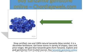 Buy tanzanite gemstone online – Chordiajewels