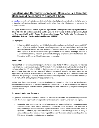 Squalene Market