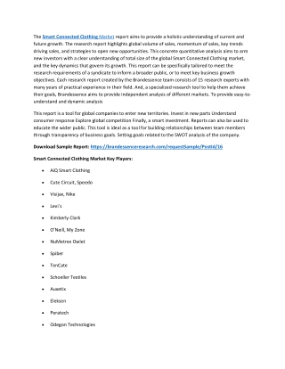 Smart Connected Clothing Market