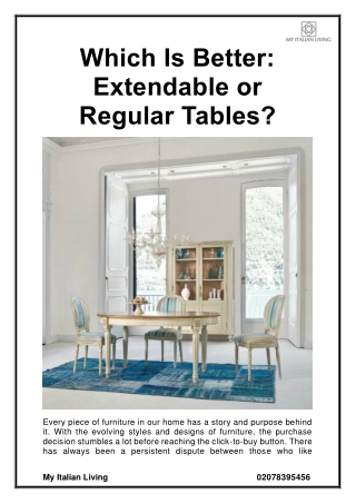 Which Is Better Extendable or Regular Tables