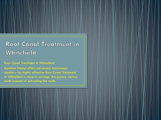Root Canal Treatment in Whitefield
