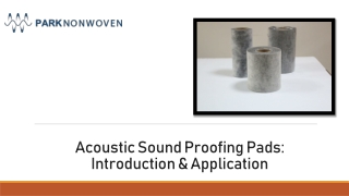 Acoustic Sound Proofing Pads: Introduction & Application