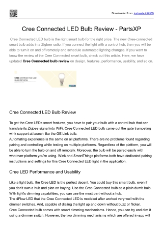 Cree connected led bulb-partsxp