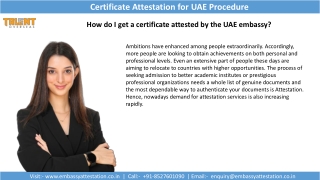 Know about Certificate Attestation for UAE Procedure