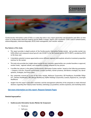 Cardiovascular Information System Market