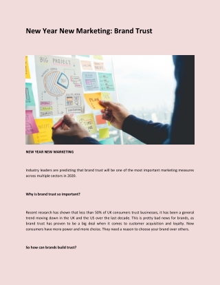 New Year New Marketing Brand Trust - CDP Print Management