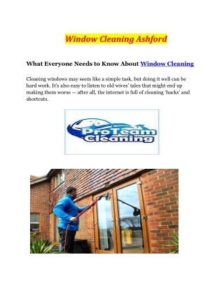 Window Cleaning Ashford