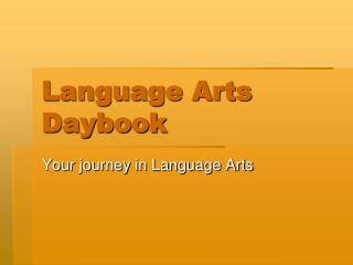 Language Arts Daybook