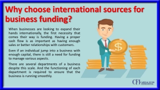 International loans for business