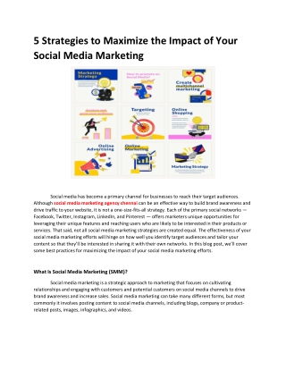 5 Strategies to Maximize the Impact of Your Social Media Marketing