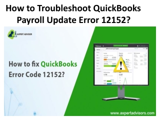 How to Troubleshoot QuickBooks Payroll Update Error 12152?