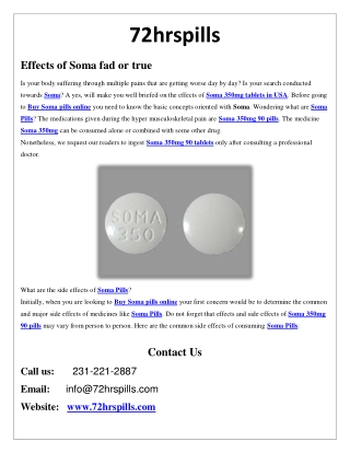 Buy Soma-350mg-90, Soma Pills USA | Limitations for Soma