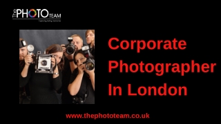 Corporate Photographer in London