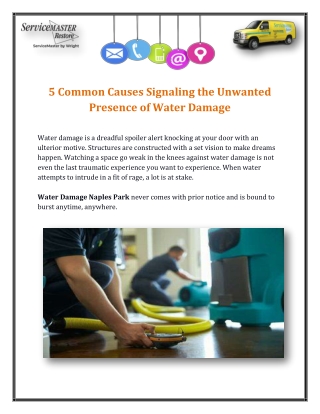Water Damage Restoration Company Naples, FL - ServiceMaster by Wright