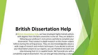 British Dissertation Help