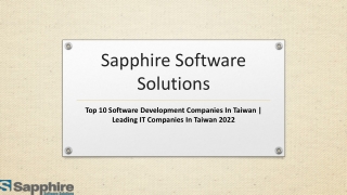 Top 10 Software Development Companies in Taiwan-Leading IT Companies in Taiwan 2022