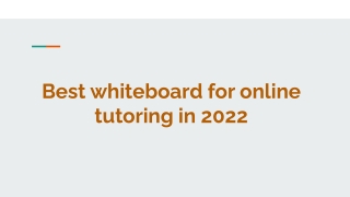 Best whiteboard for online tutoring in 2022