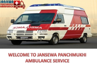 Quicker aids and life support Ambulance service in Purnia and Samastipur by Jansewa Panchmukhi