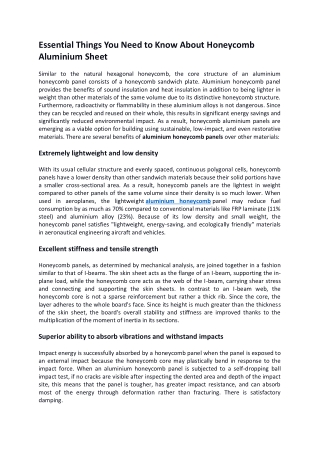 Essential Things You Need to Know About Honeycomb Aluminium Sheet
