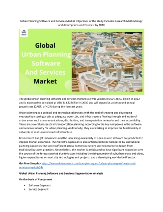 Urban Planning Software and Services Market Size, Status and Business