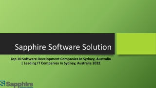 Top 10 Software Development Companies In Sydney, Australia-Leading IT Companies In Sydney, Australia 2022