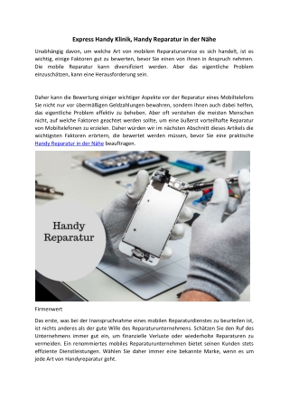 PPT - Express Handy Klinik, Handy Reparatur In Der Nhe PowerPoint